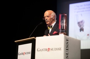 GastroSuisse: Verleihung der "Flamme de l'accueil" am 1. Tag der Schweizer Gastfreundschaft / GastroSuisse-Ehrenpreis für den Spitzenkoch Anton Mosimann