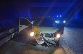 Bundespolizeiinspektion Trier: BPOL-TR: Alkoholisierter Ecuadorianer verursacht Verkehrsunfall in der Kontrollstelle der Bundespolizei auf der BAB 64