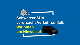 Polizeipräsidium Oberhausen: POL-OB: Schwarzer SUV verursacht Verkehrsunfall. Wir bitten um Hinweise!
