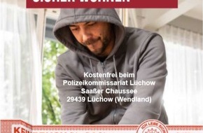 Polizeiinspektion Lüneburg/Lüchow-Dannenberg/Uelzen: POL-LG: ++ "Sicher wohnen - Einbruchschutz" ++ Infoveranstaltung bei der Polizei Lüchow ++ am 27.02.20 ++ Anmeldung erforderlich! ++