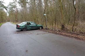 Polizeiinspektion Verden / Osterholz: POL-VER: Pkw prallt gegen Baum