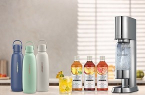 SodaStream: Sprudelnder Genuss mit Eleganz & Frische: Der neue Premium-Sprudler von SodaStream - raffinierte Sirups & trendige To-Go-Flaschen für Zuhause und unterwegs!