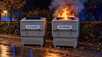 Feuerwehr Neuss: FW-NE: Mehrere Containerbr&auml;nde in der Neusser Innenstadt | Unruhige Nacht f&uuml;r die Feuerwehr