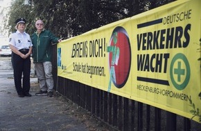 Polizeipräsidium Rostock: POL-HRO: Verkehrssicherheitsaktion zum Schulanfang - "BREMS DICH! Schule hat begonnen!"