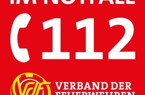 Verband der Feuerwehren in NRW e. V.: VdF-NRW: Europaweiter Notruf 112: Dran bleiben rettet Leben