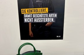 Hauptzollamt Singen: HZA-SI: ZOLL stellt Handtaschen aus artengesch&uuml;tztem Leder sicher