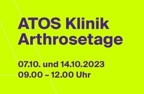 ATOS Gruppe GmbH & Co. KG: Kostenlose ATOS Arthrosetage in der Klinik Stuttgart