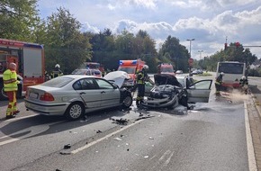 Feuerwehr Sprockh&ouml;vel: FW-EN: Fahrzeug ger&auml;t nach Verkehrsunfall in Brand