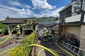 Feuerwehr Kirchhundem : FW-OE: Carportbrand in Kirchhundem