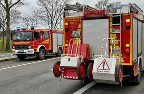 Freiwillige Feuerwehr Hünxe: FW Hünxe: Auslaufende Betriebsmittel auf der Schermbecker Landstraße