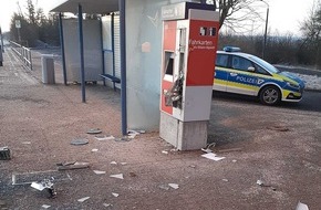 Bundespolizeiinspektion Erfurt: BPOLI EF: Angriff auf den Fahrausweisautomat am Bahnhof Silberhausen