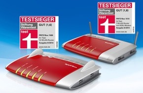 AVM GmbH: Doppelsieg für FRITZ!Box im Vergleichstest der Stiftung Warentest (FOTO)