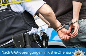 Landeskriminalamt Baden-Württemberg: LKA-BW: Nach Sprengung eines Geldautomaten in Kist und Offenau - Haftbefehle gegen fünf Tatverdächtige