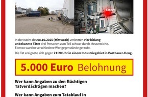 Polizeipräsidium Mittelfranken: POL-MFR: (1135) Versuchtes Tötungsdelikt in Postbauer-Heng - Kriminalpolizei Regensburg veröffentlicht Fahndungsplakat