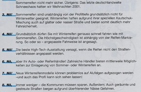 Polizei Düren: POL-DN: 021127 -1- Zehn gute Argumente für die Benutzung von Winterreifen