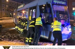 Feuerwehr München: FW-M: Straßenbahn ausgerutscht (Giesing)