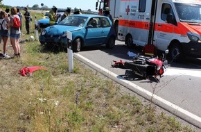 Polizeidirektion Kaiserslautern: POL-PDKL: Verkehrsunfall mit schwerverletztem Motorradfahrer