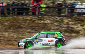 Skoda Auto Deutschland GmbH: Rallye Schweden/WRC3: SKODA Privatier Lindholm wird Zweiter - Solberg bei SKODA Debüt auf Rang fünf