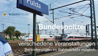 Bundespolizeiinspektion Kassel: BPOL-KS: Bundespolizei wegen Demo-Veranstaltungen am Bahnhof im Einsatz