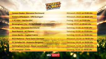 Sky Deutschland: Die Highlights der Woche auf Sky Sport: Zverev in Montreal, Testspiele der Bundesligisten und das letzte Damen-Major des Jahres