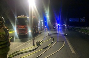 Feuerwehr Gladbeck: FW-GLA: Verkehrsunfall auf der BAB 2