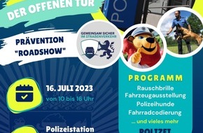 Polizeipräsidium Südhessen: POL-DA: Ober-Ramstadt: Polizei lädt zum Tag der offenen Tür / Roadshow "Gemeinsam sicher in Hessen - Gemeinsam sicher im Straßenverkehr"