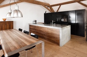 Creabeton Matériaux AG: Beton-Design erobert die Küche (BILD)