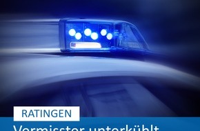 Polizei Mettmann: POL-ME: Vermisster unterkühlt, aber ansonsten wohlauf angetroffen - Ratingen - 2409092