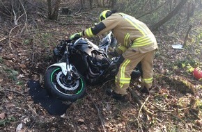 Feuerwehr Stolberg: FW-Stolberg: Verletzter Motorradfahrer