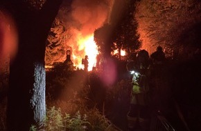 Feuerwehr Stolberg: FW-Stolberg: Brand eines Gartenhauses