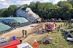 Kreisfeuerwehr Rotenburg (Wümme): FW-ROW: Häcksler brennt in Winkeldorf