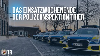 Polizeidirektion Trier: POL-PDTR: Das Einsatzwochenende der Polizeiinspektion Trier vom 02.01.2026 bis zum 04.01.2026