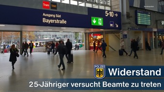 Bundespolizeidirektion München: Bundespolizeidirektion München: Reisende belästigt - Beamte angegriffen: 25-Jähriger nach Blutentnahme ausgenüchtert