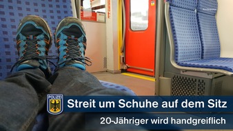 Bundespolizeidirektion München: Bundespolizeidirektion München: Füße auf dem Sitz führt zu Hand am Hals - Mitreisende kommen 45-Jährigem zu Hilfe