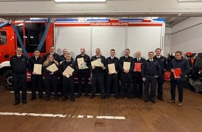 Feuerwehr Iserlohn: FW-MK: Löschgruppe Bremke auch 2024 sehr gefragt Jahresdienstbesprechung war von Ehrungen, Beförderungen und personellen Veränderungen geprägt
