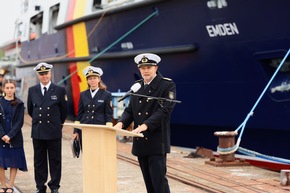 HZA-OL: Zollschiff &quot;Emden&quot; feierlich getauft und in Dienst gestellt Neues Einsatzschiff mit moderner LNG-Antriebtechnik