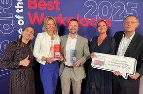 Amgen Switzerland AG: Amgen zählt auch 2025 zu den besten Workplaces (TM) der Schweiz / Biotechnologie-Unternehmen überzeugt mit wertebasierter Arbeitskultur, hoher Mitarbeitendenzufriedenheit und flexiblem Arbeitsmodell