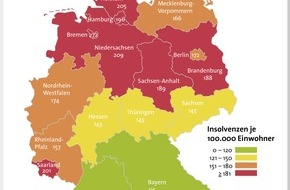 CRIF GmbH: Schuldenbarometer 2012 / Privatinsolvenzen sinken im Jahr 2012 um 4,6 Prozent (BILD)