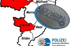 Polizei Mettmann: POL-ME: Einbrüche aus dem Kreisgebiet - Ratingen / Erkrath - 2008065