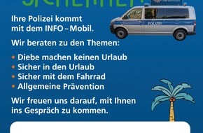 Polizeidirektion Hannover: POL-H: Sommer, Sonne, Sicherheit: Die Polizei kommt mit dem INFO-Mobil