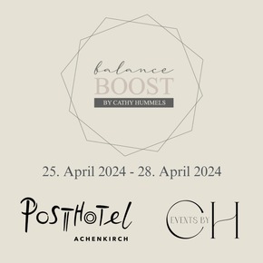 Cathy Hummels präsentiert neue Eventmarke &quot;Balance Boost&quot; und lädt zur Premiere ins Posthotel Achenkirch