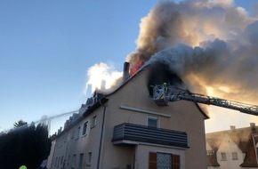 Polizeidirektion Worms: POL-PDWO: Brand im Dachgeschoß eines Mehrfamilienhauses