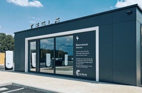 bk World: Erste Lounge von bk World und Tesla an Ladepark in Frankreich eröffnet