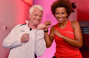 SAT.1: "Verlieren geht gar nicht!": Guido Cantz vs. Arabella Kiesbauer im Duell bei "Deutschland gegen Österreich" am Freitag um 20.15 in SAT.1 (BILD)