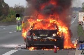 Polizei Dortmund: POL-DO: Gaffer filmen Autobrand auf der A 2 - und werden selbst fotografiert