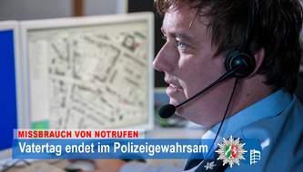 Polizeipräsidium Oberhausen: POL-OB: Missbrauch von Notrufeinrichtungen - Vatertag endet früh im Polizeigewahrsam