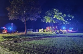Freiwillige Feuerwehr der Stadt Goch: Feuerwehr Goch: Schwerer Verkehrsunfall: 33-j&auml;hriger wurde von Feuerwehr befreit