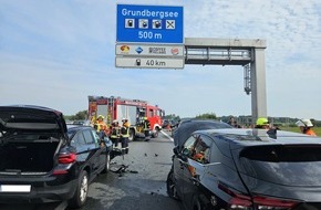 Kreisfeuerwehr Rotenburg (Wümme): FW-ROW: Verkehrsunfall - MANV 7 auf der Autobahn - fordert Großaufgebot an Rettungsmitteln