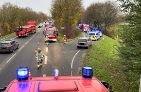 Freiwillige Feuerwehr Kalkar: Feuerwehr Kalkar: Unfall auf der B 67