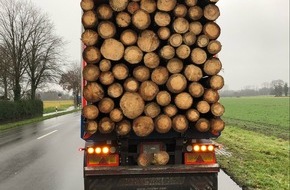 Kreispolizeibehörde Borken: POL-BOR: Vreden - Holztransporter vorsätzlich überladen
